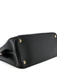 Saffiano Small Galleria Double Zip Tote Black