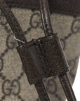 GG Supreme Monogram Web Mini Ophidia Bucket Bag Brown