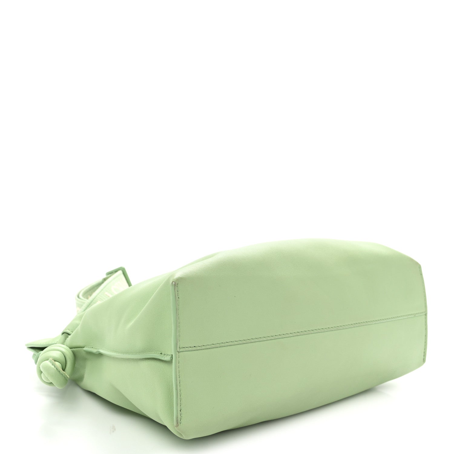 Nappa Calfskin Flamenco Knot Clutch Green