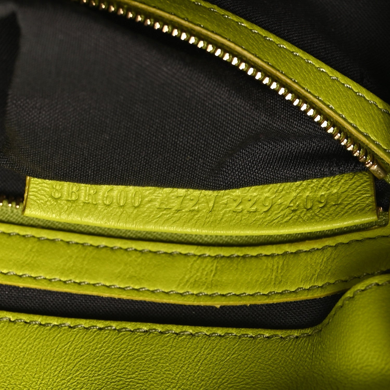 Nappa FF 1974 Embossed Baguette Wasabi