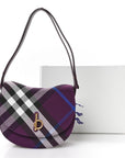 Jacquard Check Medium Rocking Horse Crossbody Pansy