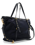 Saffiano Tessuto Nylon Shopping Tote Royal Blue