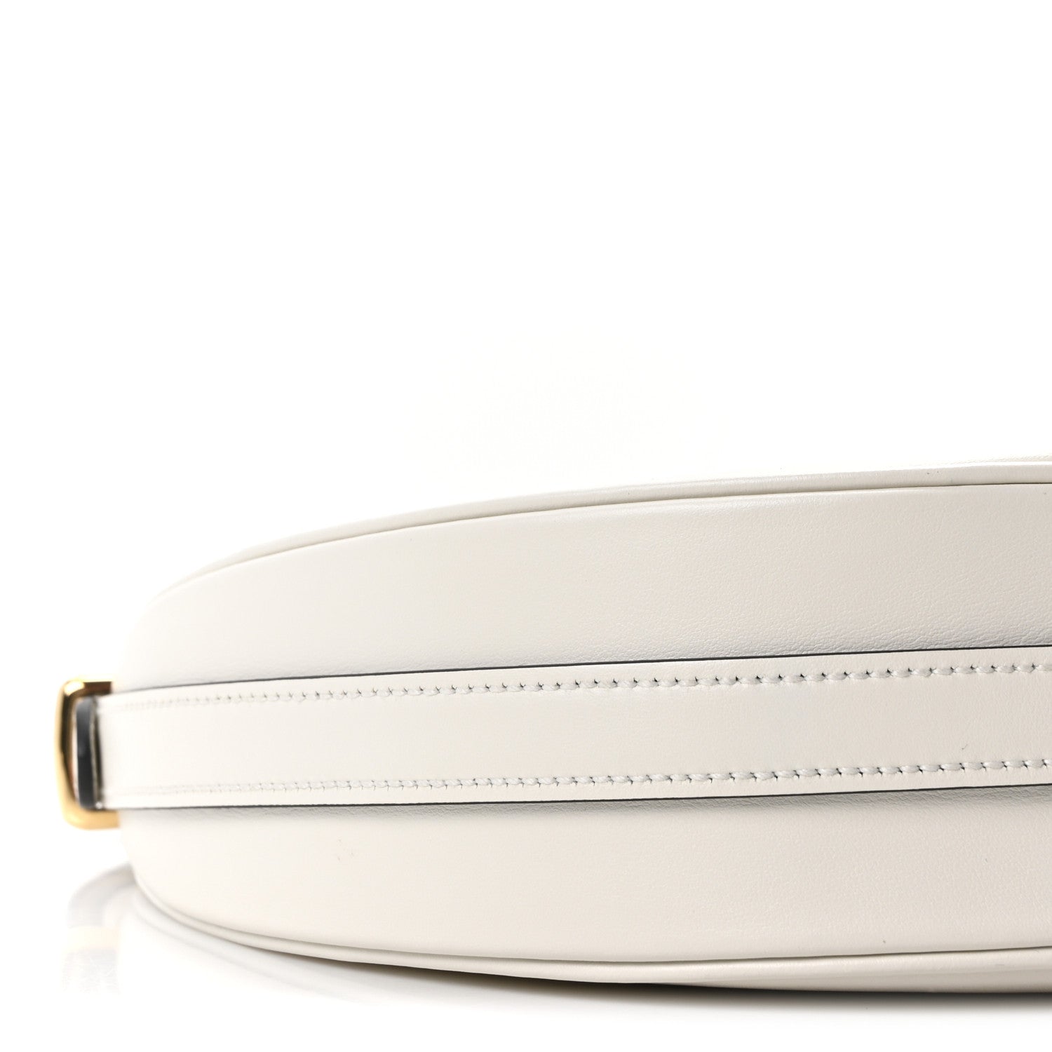 Soft Calfskin Arque Shoulder Bag White