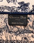 Canvas Embroidered Medium D1ORiviera Toile De Jouy Book Tote Blue