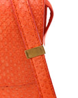 Snakeskin Medium Classic Box Flap Orange