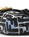 X JOSHUA VIDES Nylon FF Cloudy Mini Belt Baguette Bag White Celeste Black