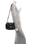 Lambskin Quilted Medium CHNL 19 Flap Black