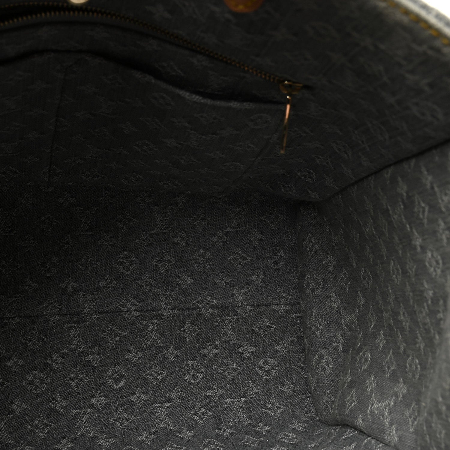 Monogram Denim Onthego MM Washed Gray