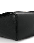 Grainy Calfskin Note Crossbody Bag Black
