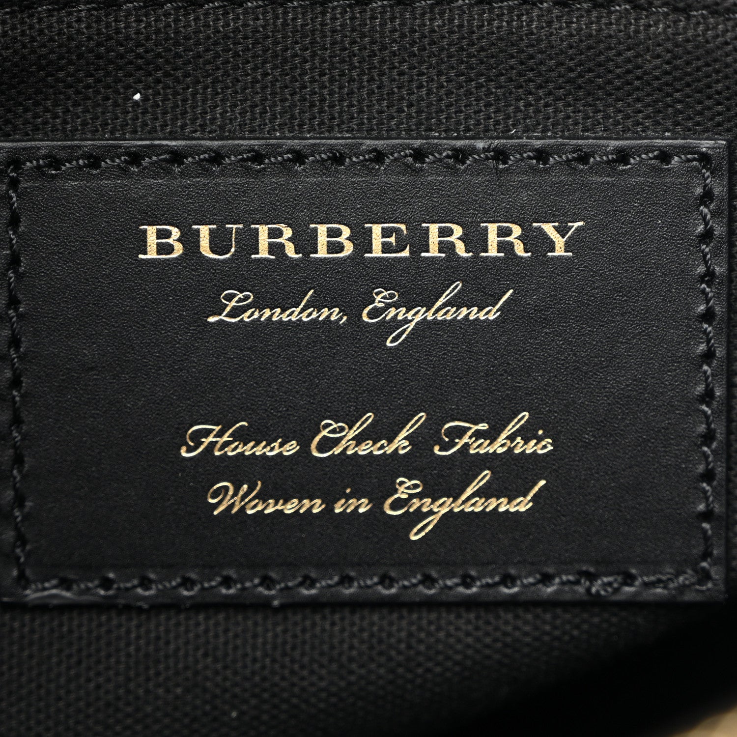 Derby Calfskin House Check Medium Banner Tote Black