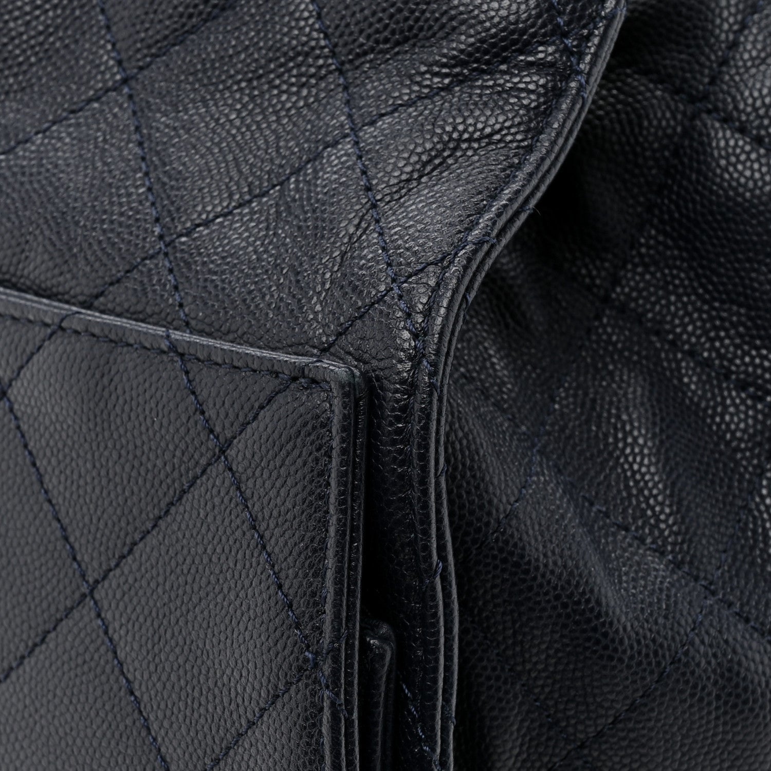 Caviar Quilted Medium CHNL 25 Handbag Dark Navy