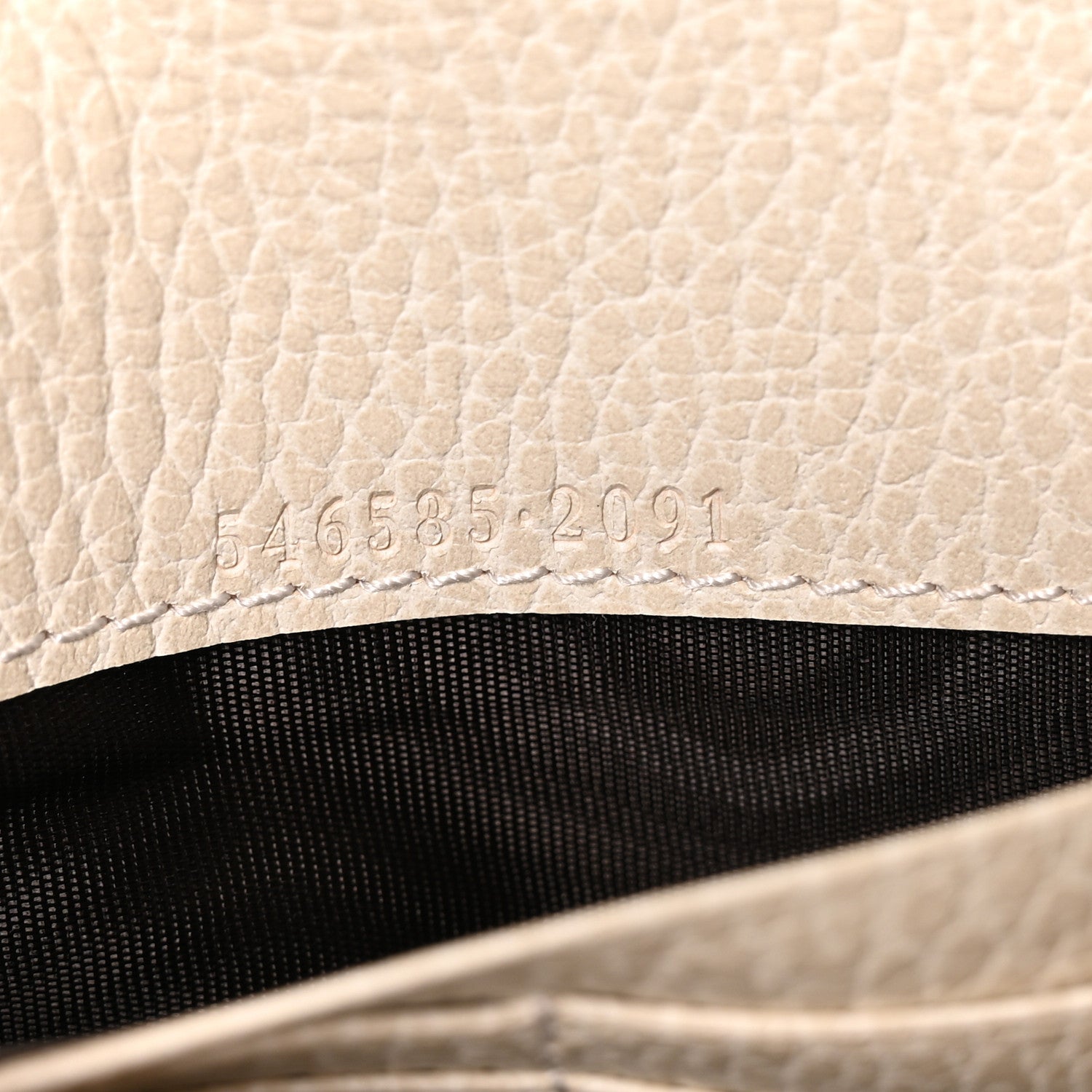 Dollar Calfskin GG Supreme Monogram Petite GG Marmont Wallet Chain Bag Mystic White Beige Ebony