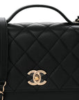 Caviar Quilted Medium Business Affinity Flap Black