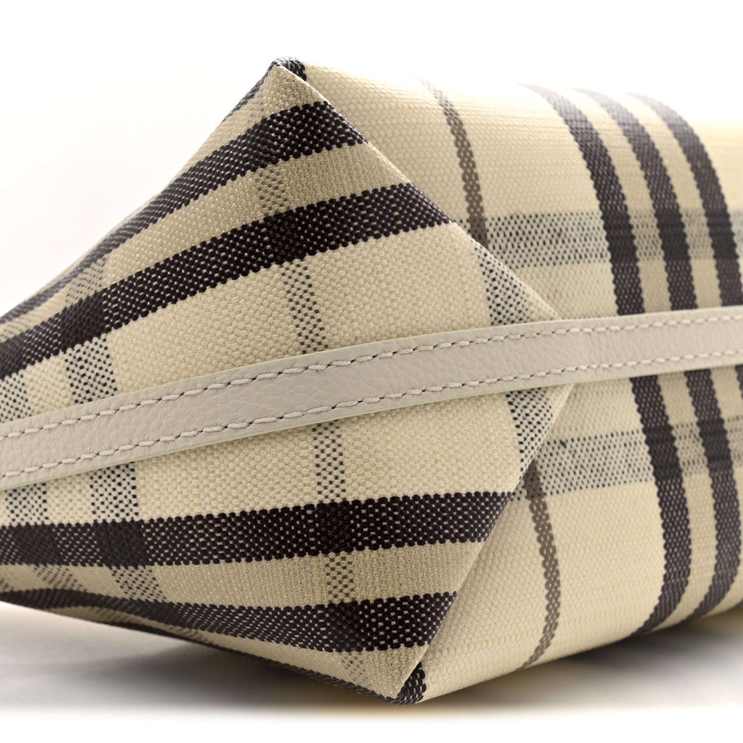 Coated Canvas Vintage Check Calfskin Mini Highlands Shoulder Bag Light Beige