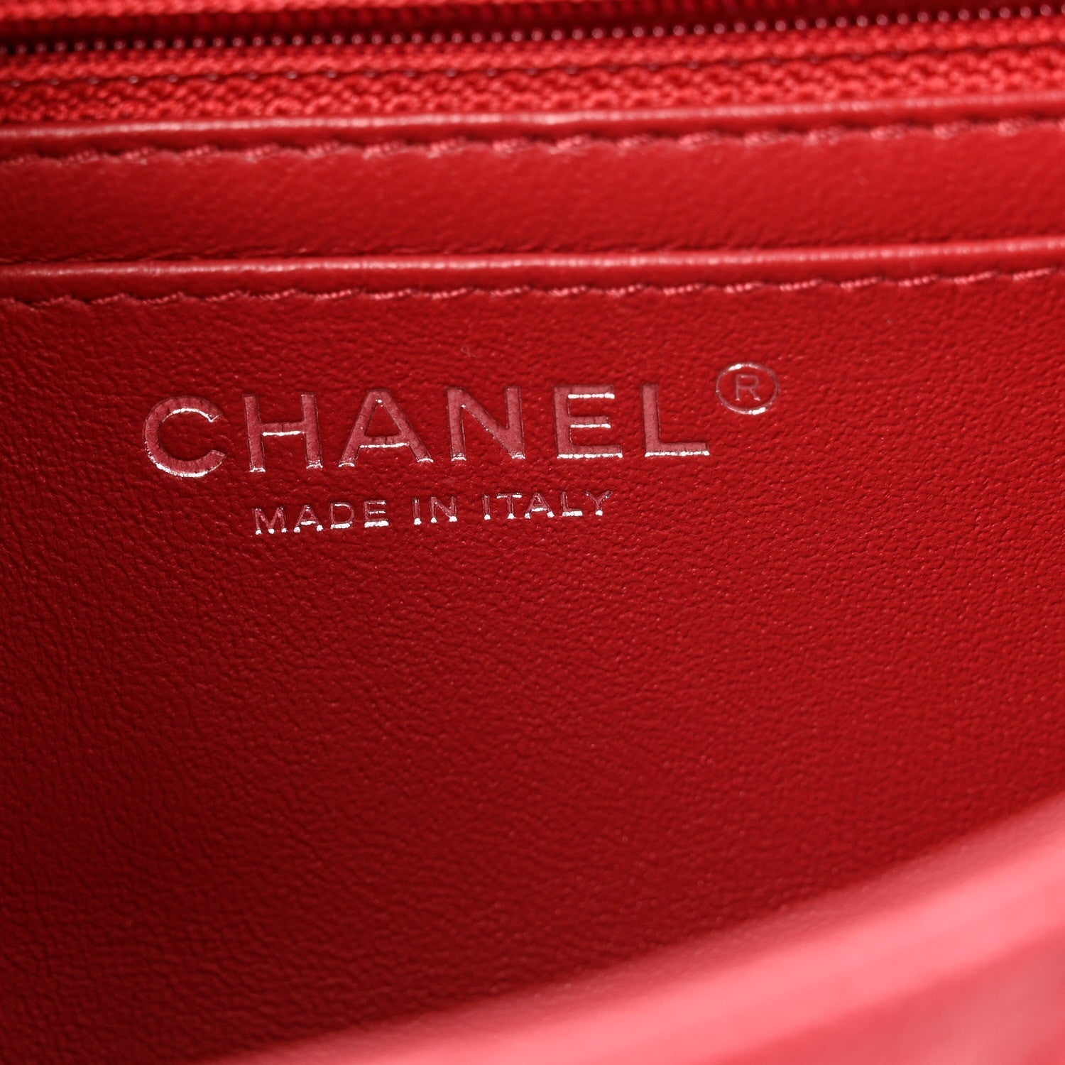 Caviar Quilted Mini Rectangular Flap Dark Red