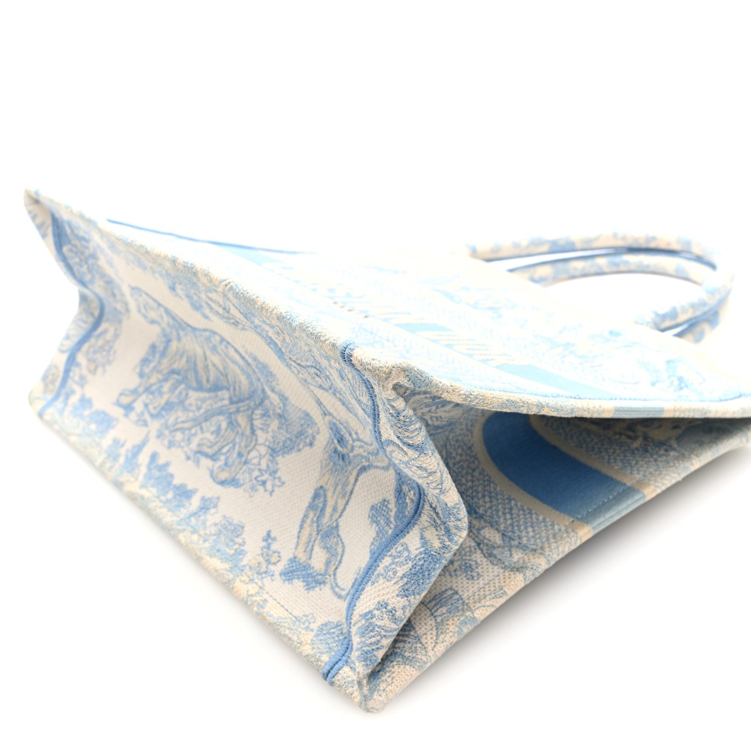 Canvas Embroidered Medium D1ORiviera Toile De Jouy Book Tote Light Blue
