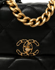Lambskin Quilted Medium CHNL 19 Flap Black