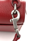 Grained Calfskin Medium Monogram Sunset Satchel Red