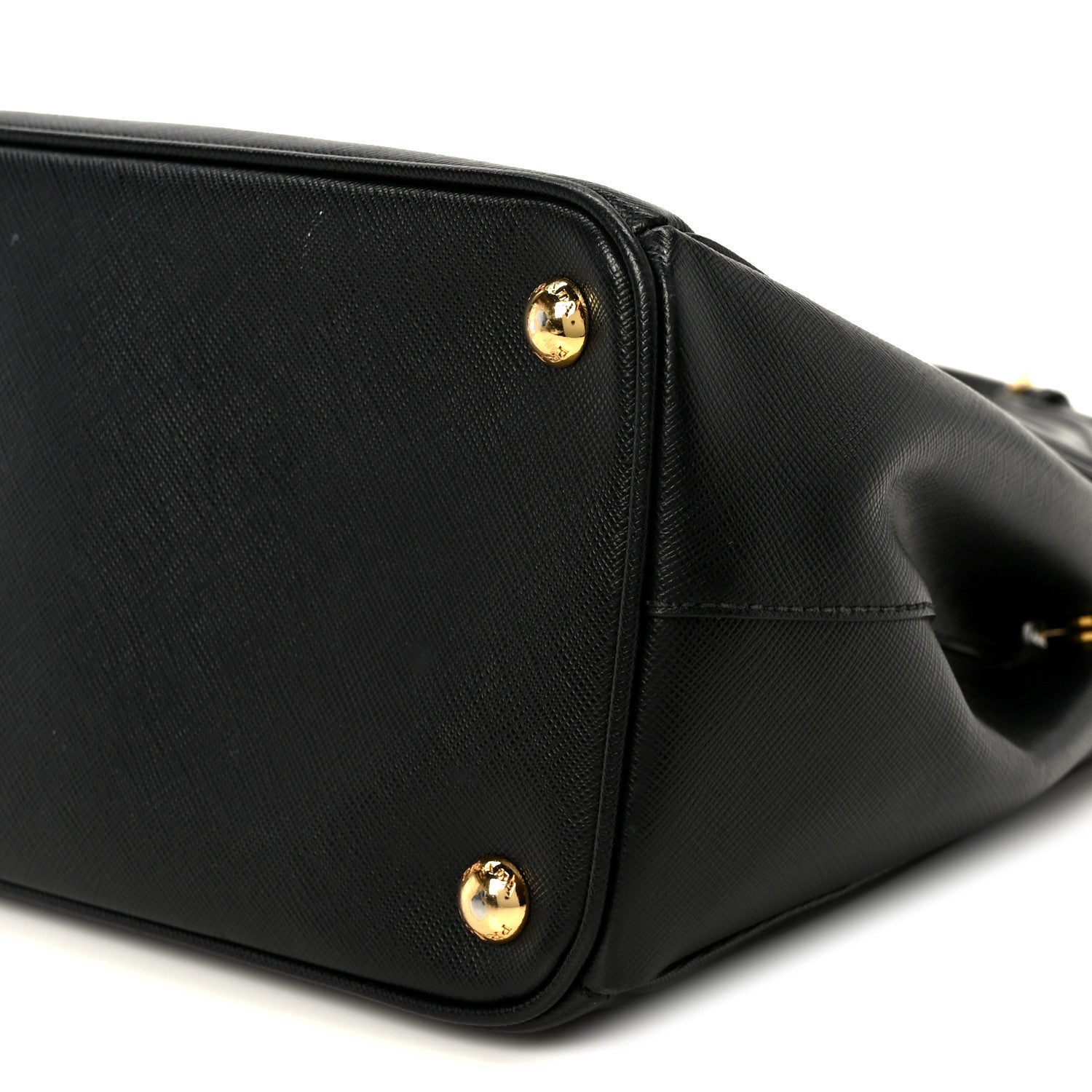 Saffiano Small Galleria Double Zip Tote Black