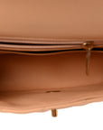Lambskin Quilted Mini Rectangular Flap Beige