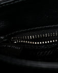 Saffiano Tessuto Nylon Chain Shoulder Bag Black
