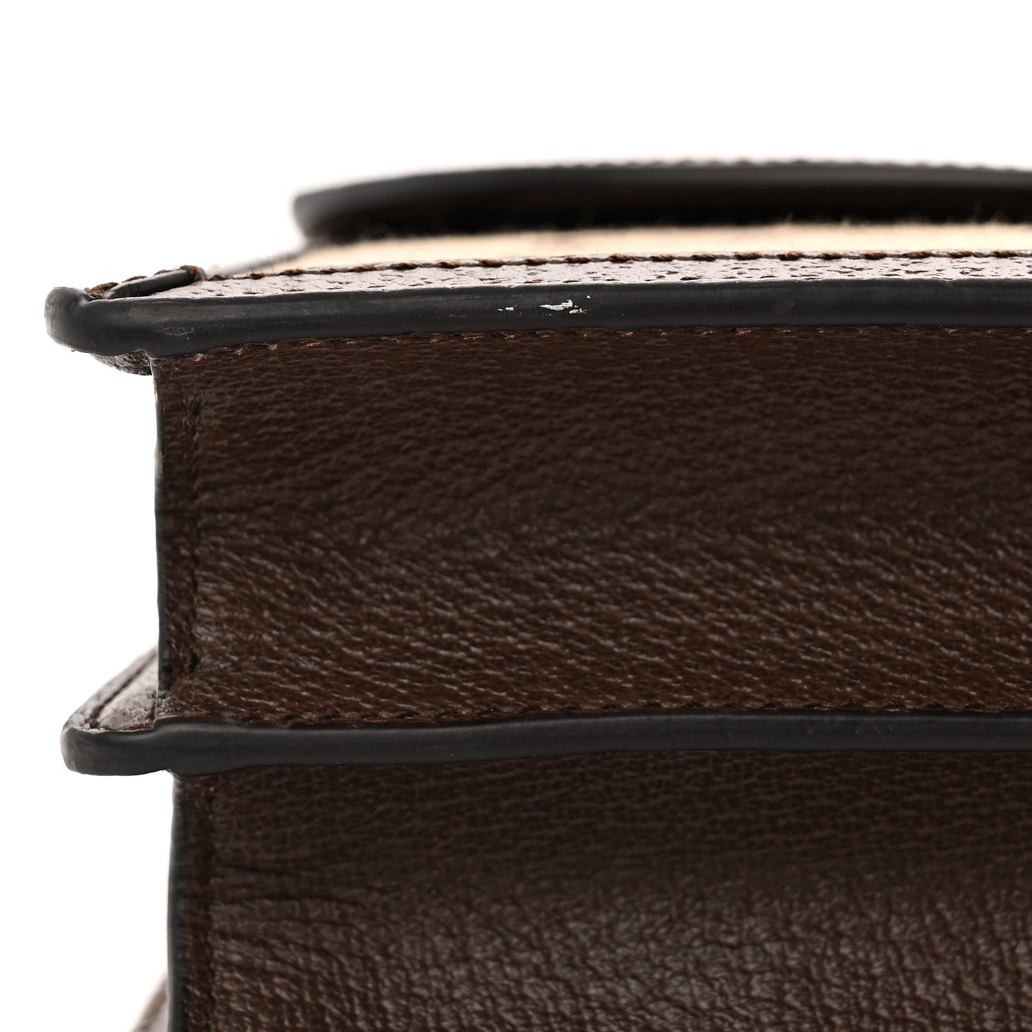 Monogram Jumbo GG Textured Dollar Calfskin Web Small Ophidia Padlock Top Handle Bag Camel Ebony New Acero