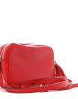 Pebbled Calfskin Small Soho Disco Bag Vibrant Red