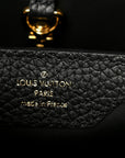 Taurillon Embellished Flower Handle Capucines BB  Black