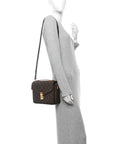 Shiny Goatskin Quilted CHNL 19 Round Clutch With Chain Black