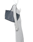 Soft Grained Calfskin Small Belt Cabas Phantom Slate