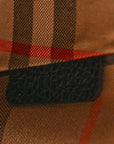 Coated Canvas Calfskin Vintage Check Medium Note Crossbody Bag Black