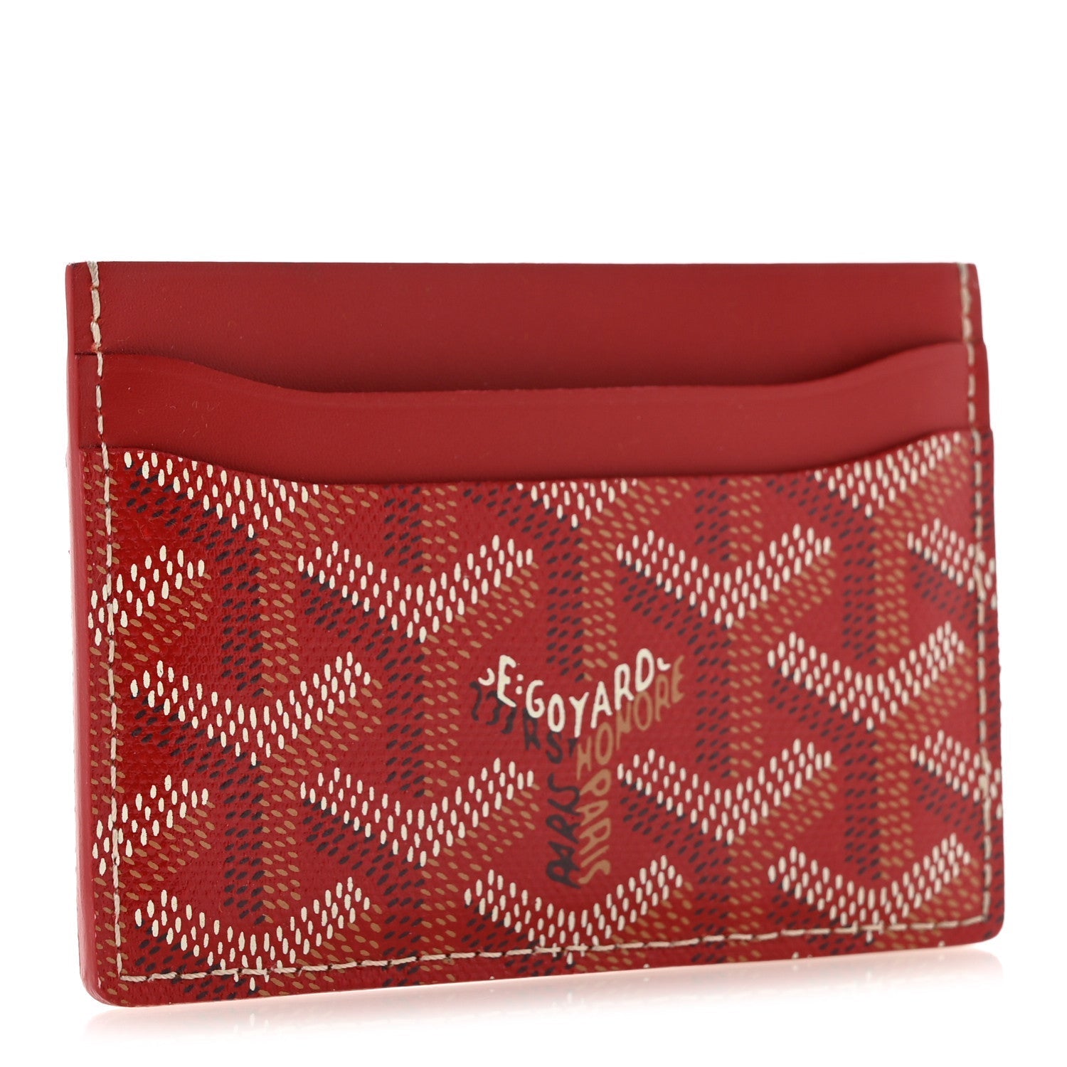 Goyardine Saint Sulpice Card Holder Red
