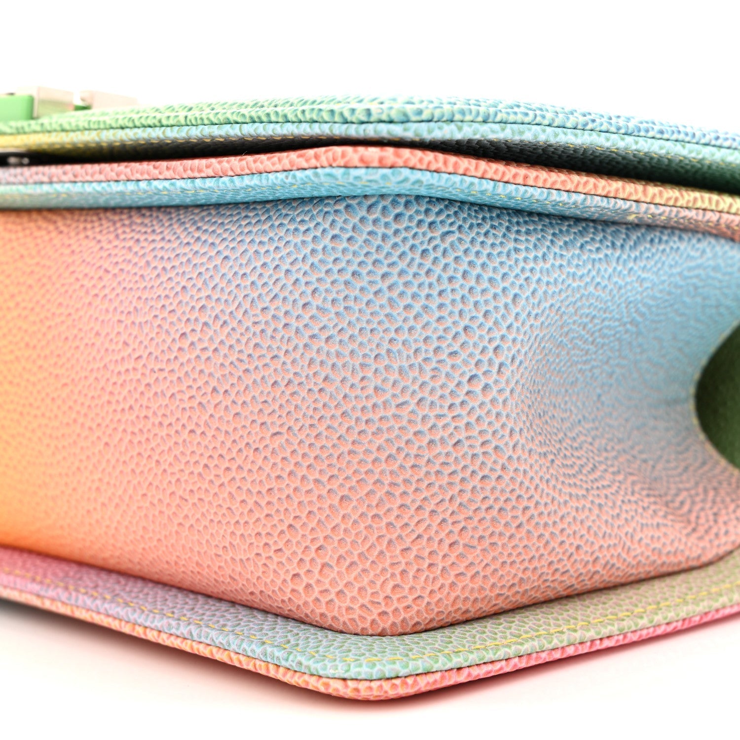 Caviar Quilted Medium Cuba Rainbow Boy Flap Multicolor