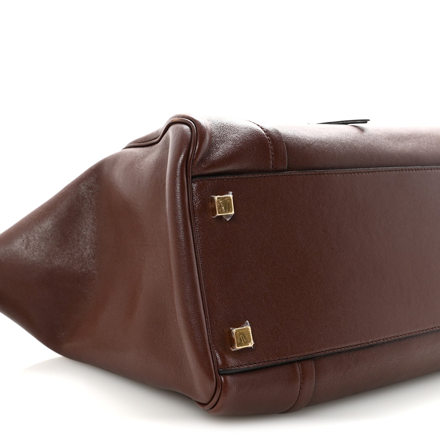 Supple Shiny Lambskin Medium New Luggage Brick