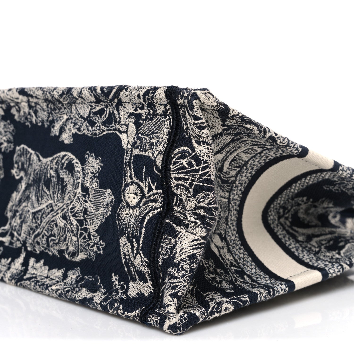 Canvas Embroidered Small D1ORiviera Toile De Jouy Book Tote Blue