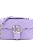 Lambskin Matelasse Small GG Marmont Shoulder Bag Lapis