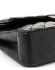Lambskin Quilted Medium Double Flap So Black