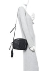 Calfskin Matelasse Monogram Monochrome Lou Camera Bag Black
