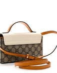 GG Supreme Monogram New Sakai Calfskin Mini Padlock Top Handle Shoulder Bag Beige Ebony Mystic White Sun Oil