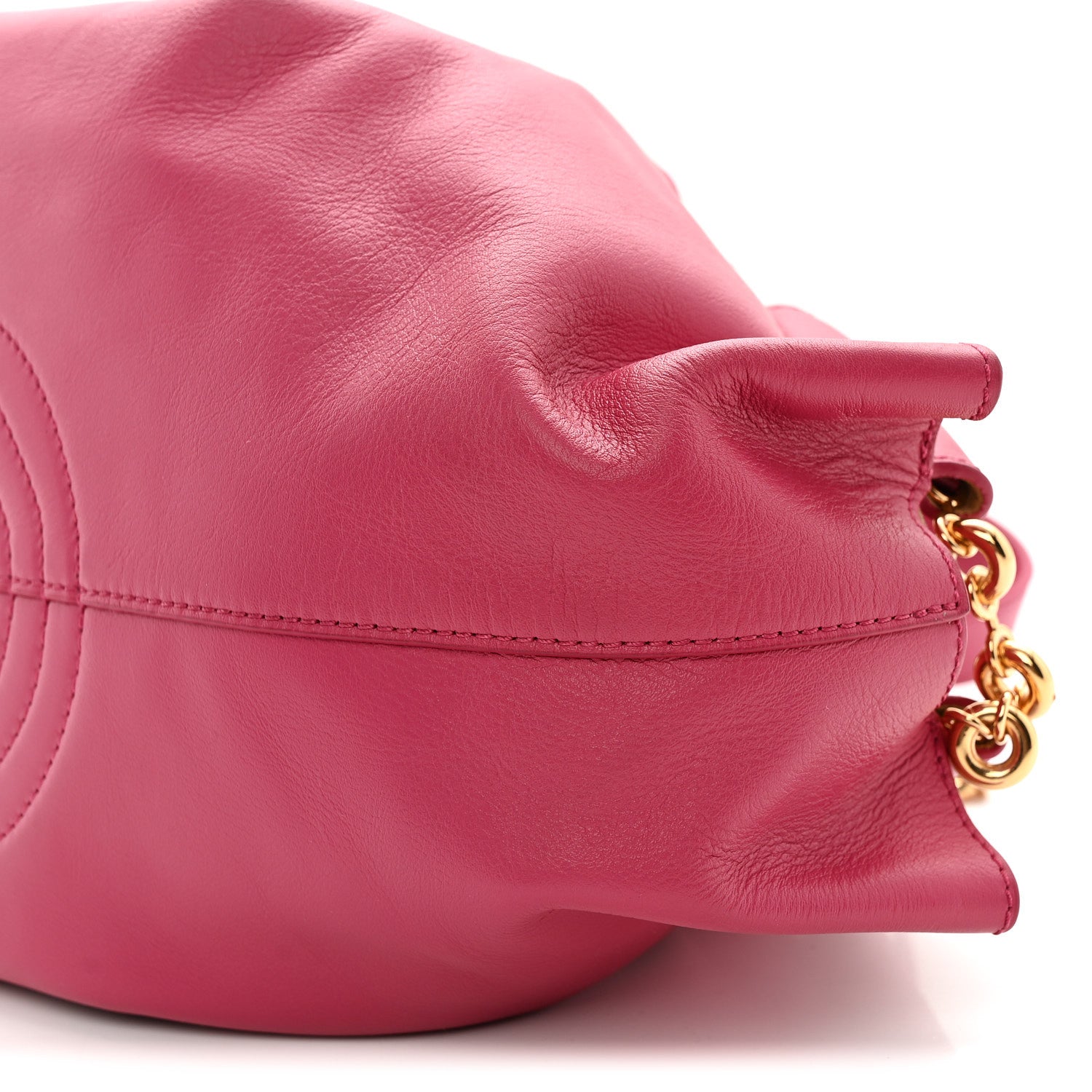 Shiny Nappa Calfskin Small Paseo Bag Magenta