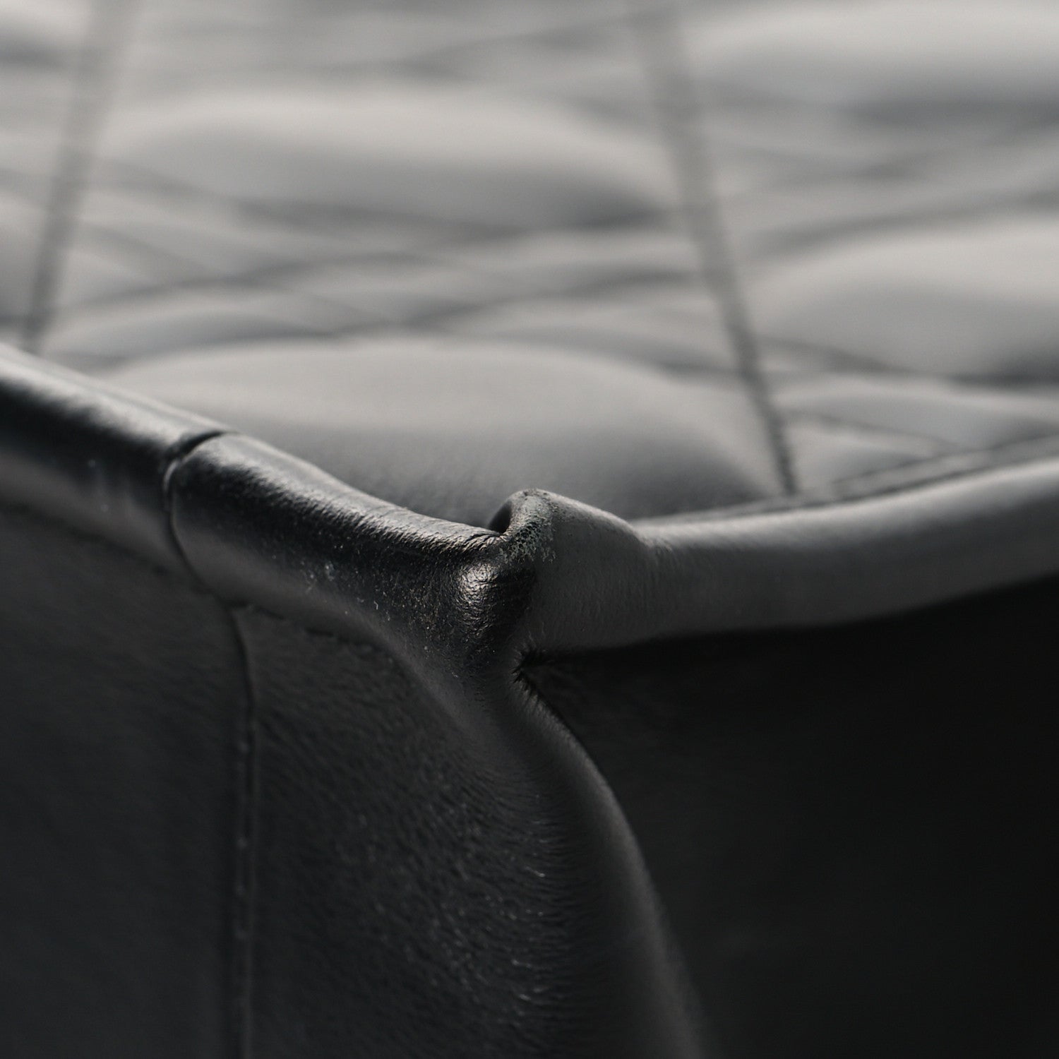 Calfskin Macro Cannage Medium Book Tote Black
