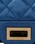 Metallic Calfskin Quilted 2.55 Reissue 225 Flap Blue