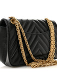 Aged Calfskin Chevron Quilted 2.55 Reissue Mini Flap Black