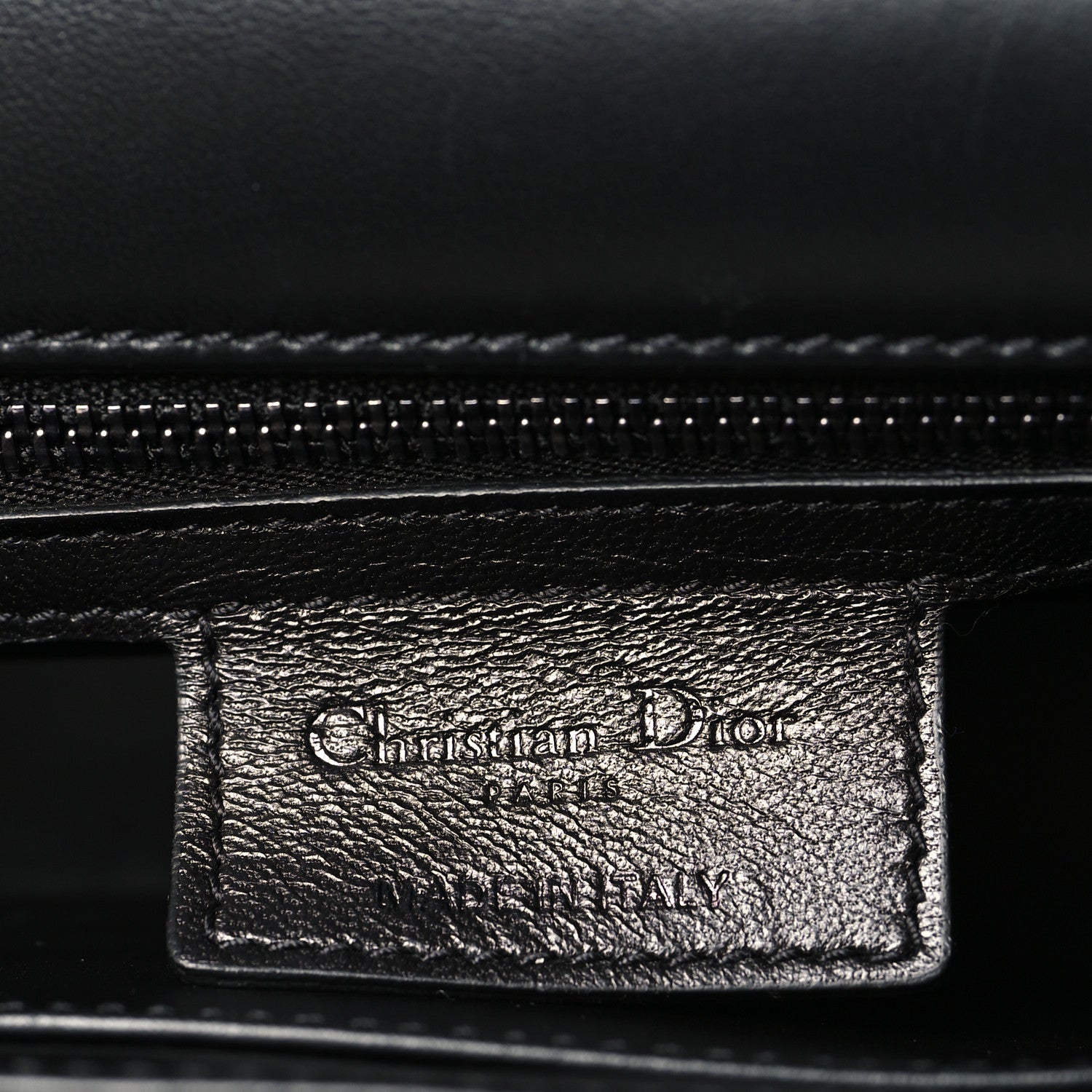 Calfskin Macrocannage Large Caro Bag Black