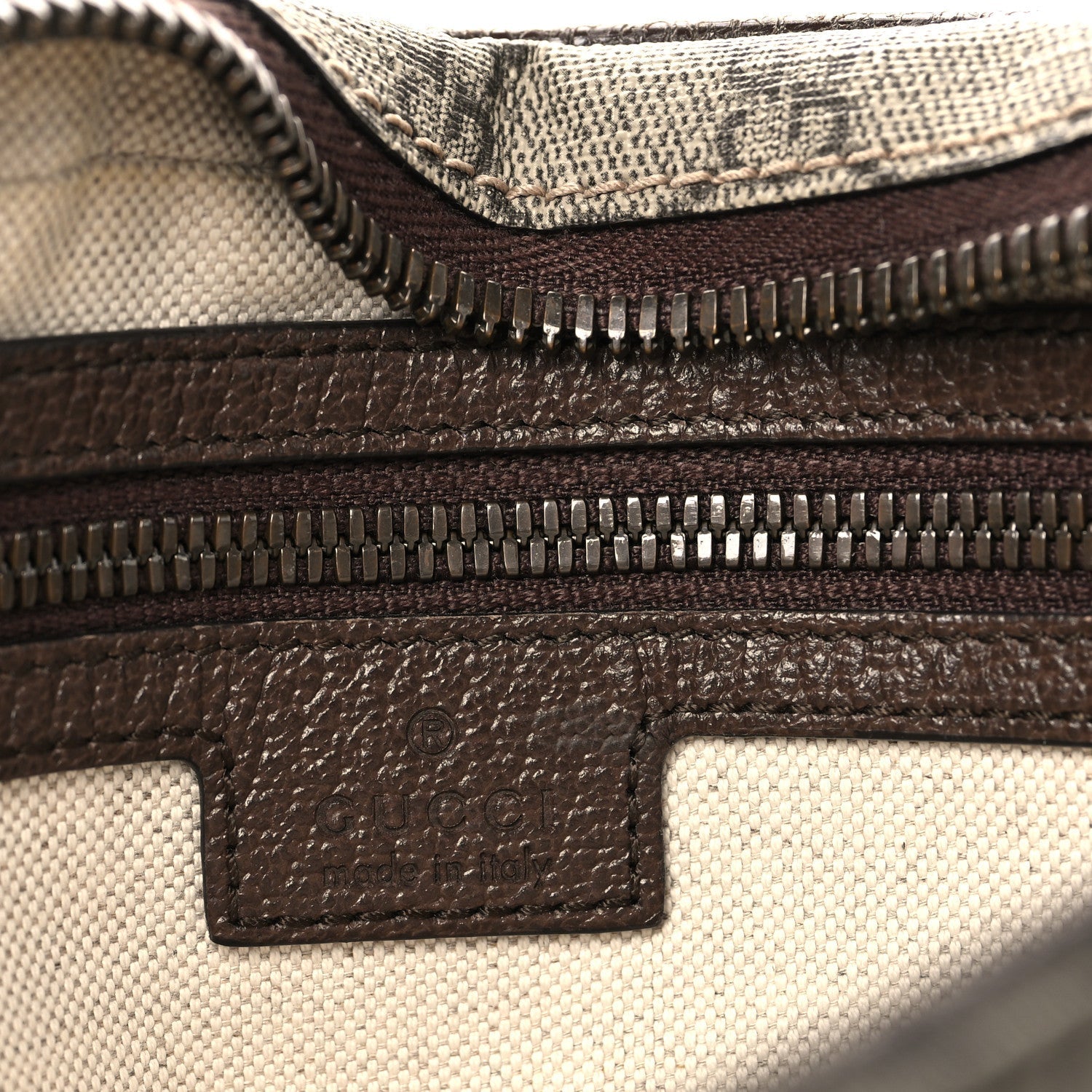 Soft GG Supreme Monogram Medium Ophidia Belt Bag Dark Brown