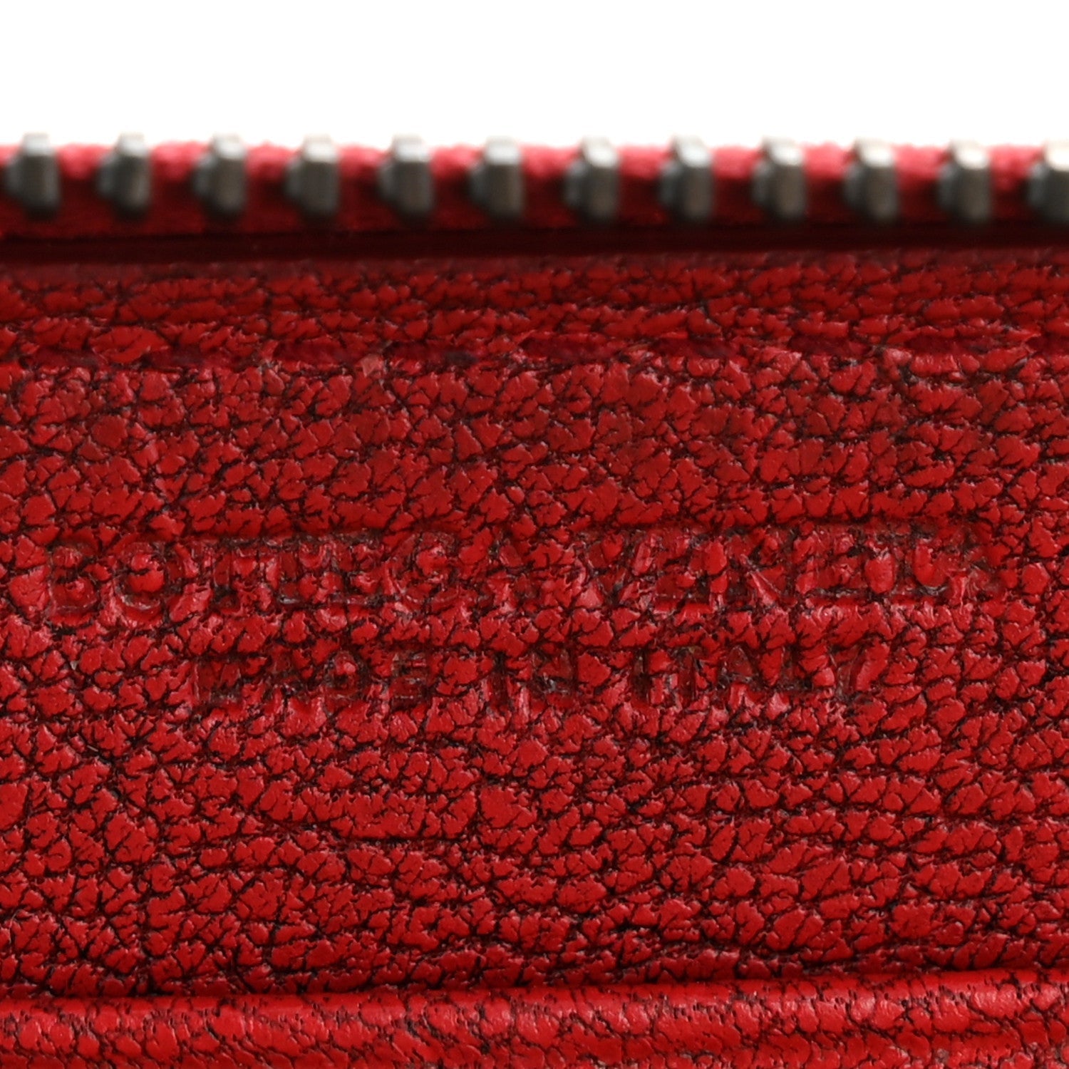 Nappa Intrecciato Zip Around Wallet Red