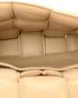 Nappa Maxi Intreccio Padded Cassette Crossbody Bag Porridge