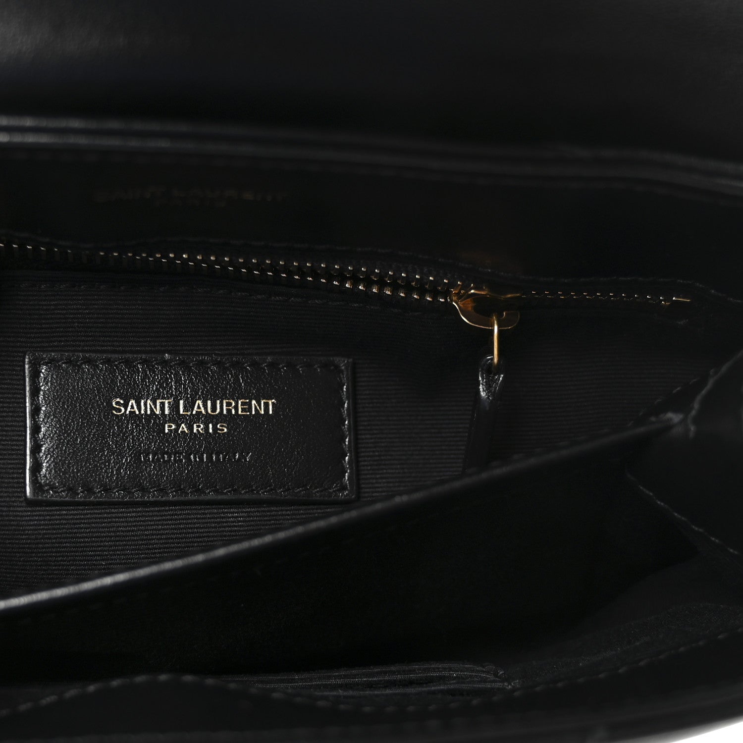 Calfskin Y Quilted Monogram Toy Loulou Crossbody Bag Black