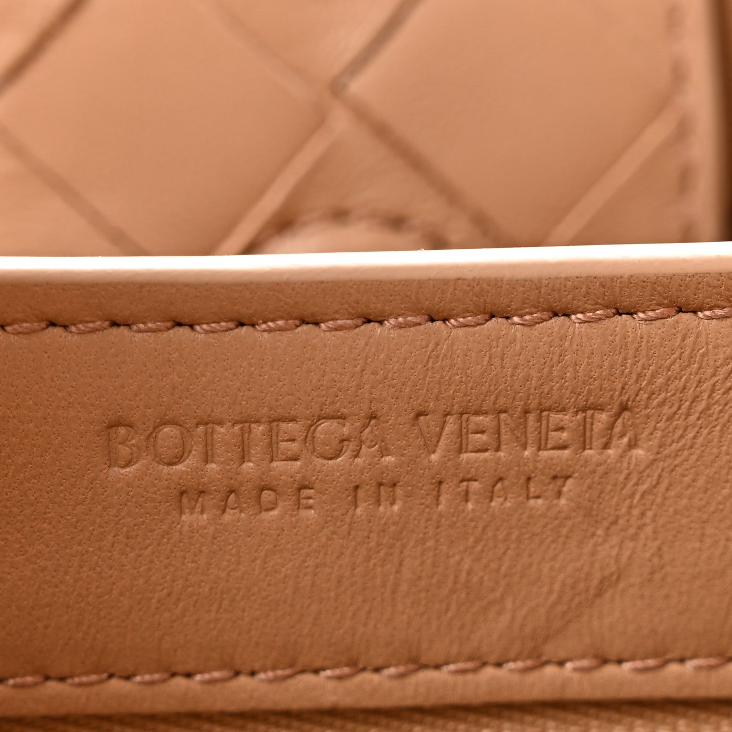 Nappa Intrecciato Small Andiamo Shoulder Bag Biscuit
