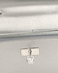 Metallic Chevre Chamkilight Kelly Wallet To Go Argent